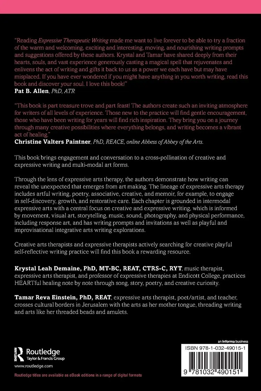 Rückseite: 9781032490151 | Expressive Therapeutic Writing | Krystal Leah Demaine (u. a.) | Buch