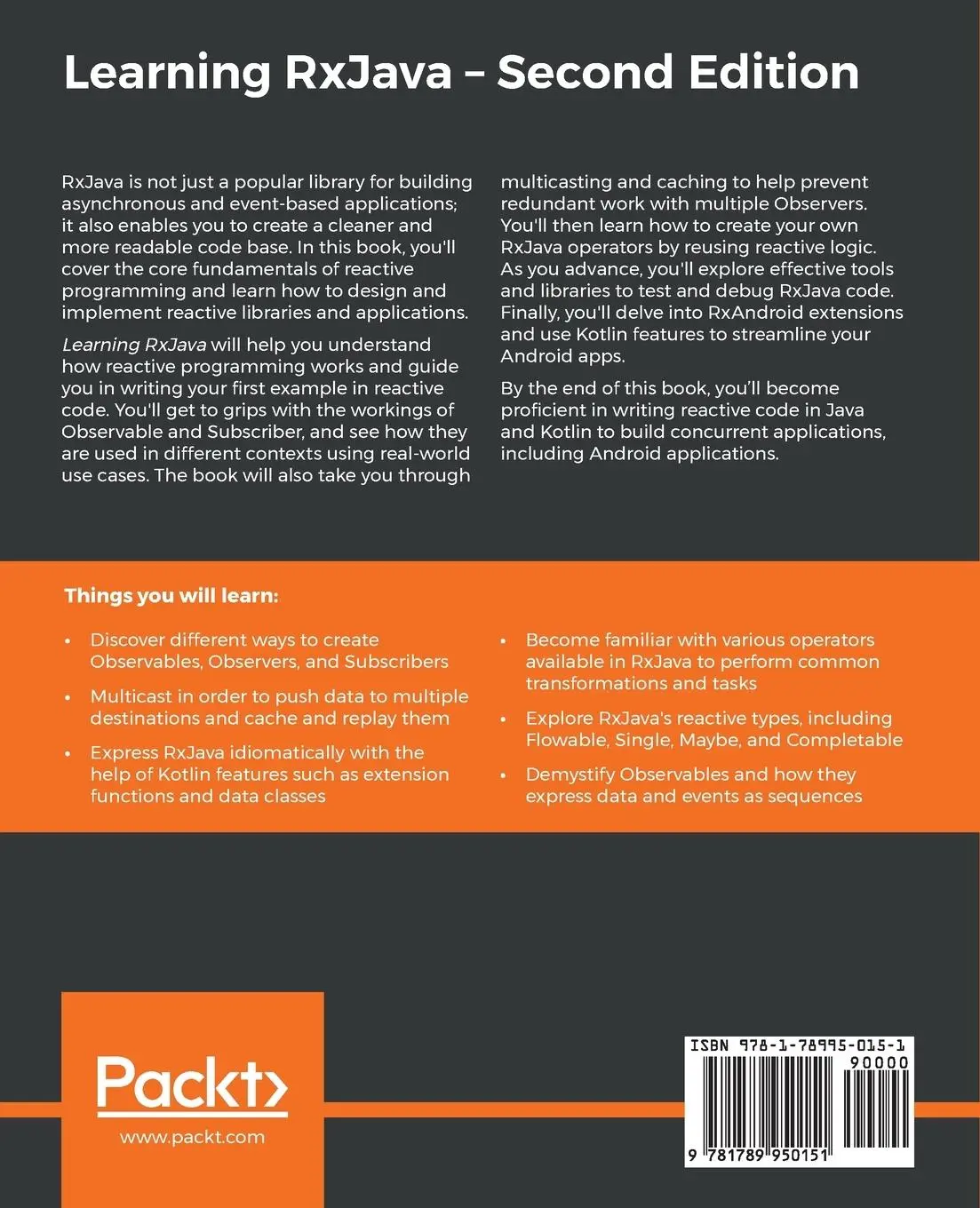 Rückseite: 9781789950151 | Learning RxJava - Second Edition | Nick Samoylov | Taschenbuch | 2020