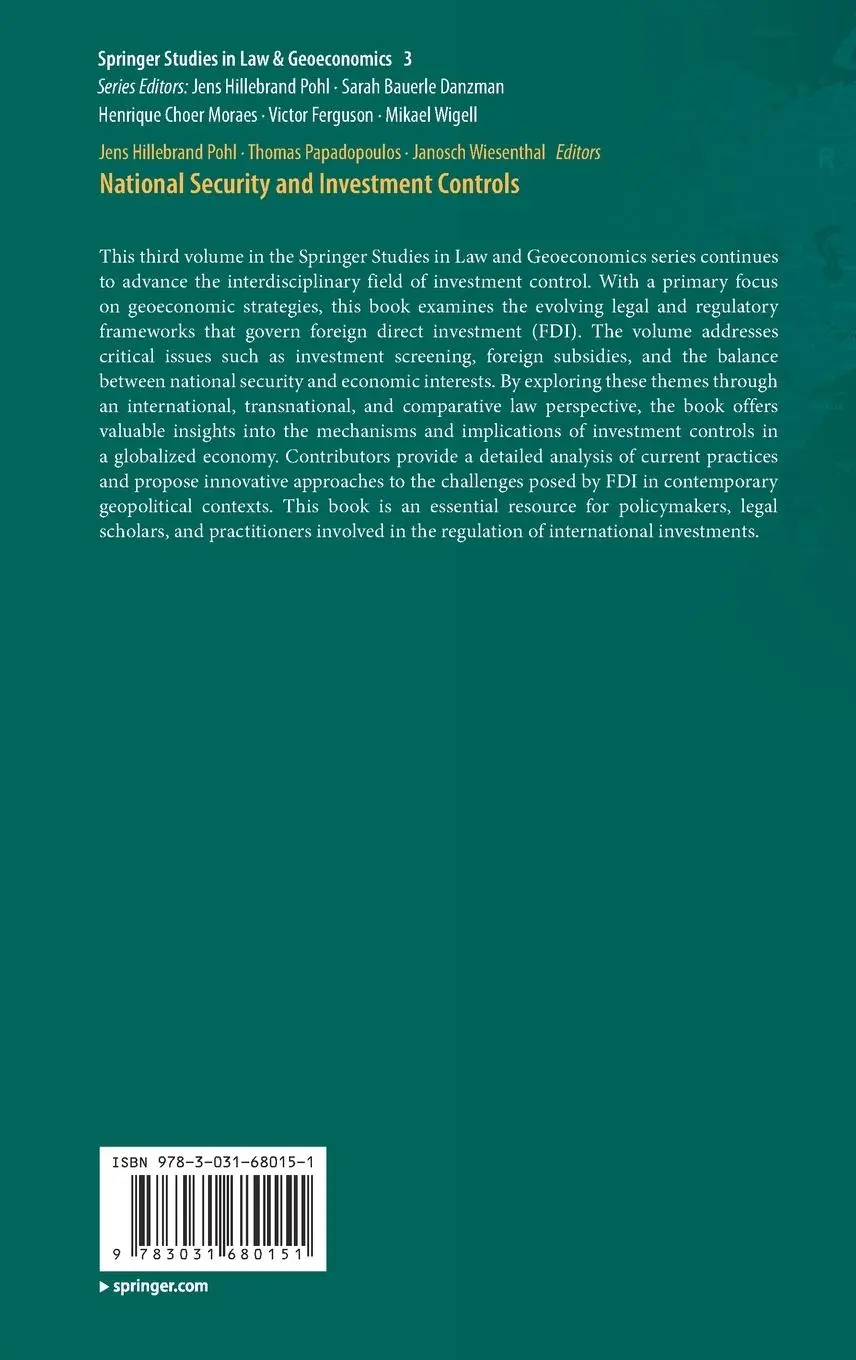 Rückseite: 9783031680151 | National Security and Investment Controls | Pohl (u. a.) | Buch | xix