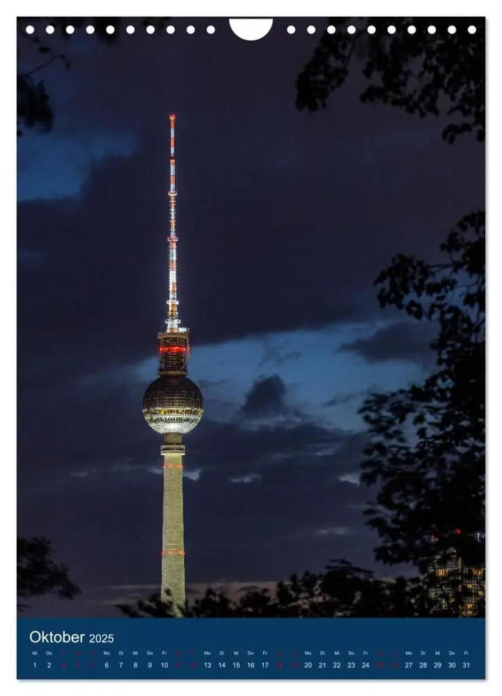 Bild: 9783435910151 | Berliner Fernsehturm - Magische Momente (Wandkalender 2025 DIN A4...
