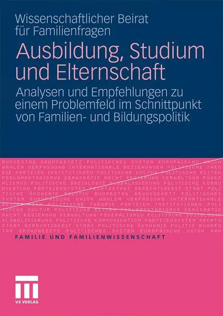 Cover: 9783531180151 | Ausbildung, Studium und Elternschaft | Wiss. Beirat Für Familienfragen