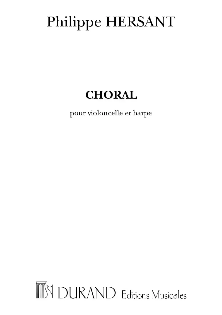 Cover: 9790044080151 | Choral | Philippe Hersant | Partitur | Editions Durand