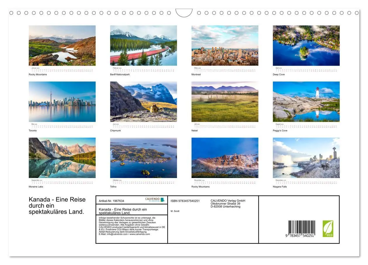 Bild: 9783457540251 | Kanada - Eine Reise durch ein spektakuläres Land. (Wandkalender...