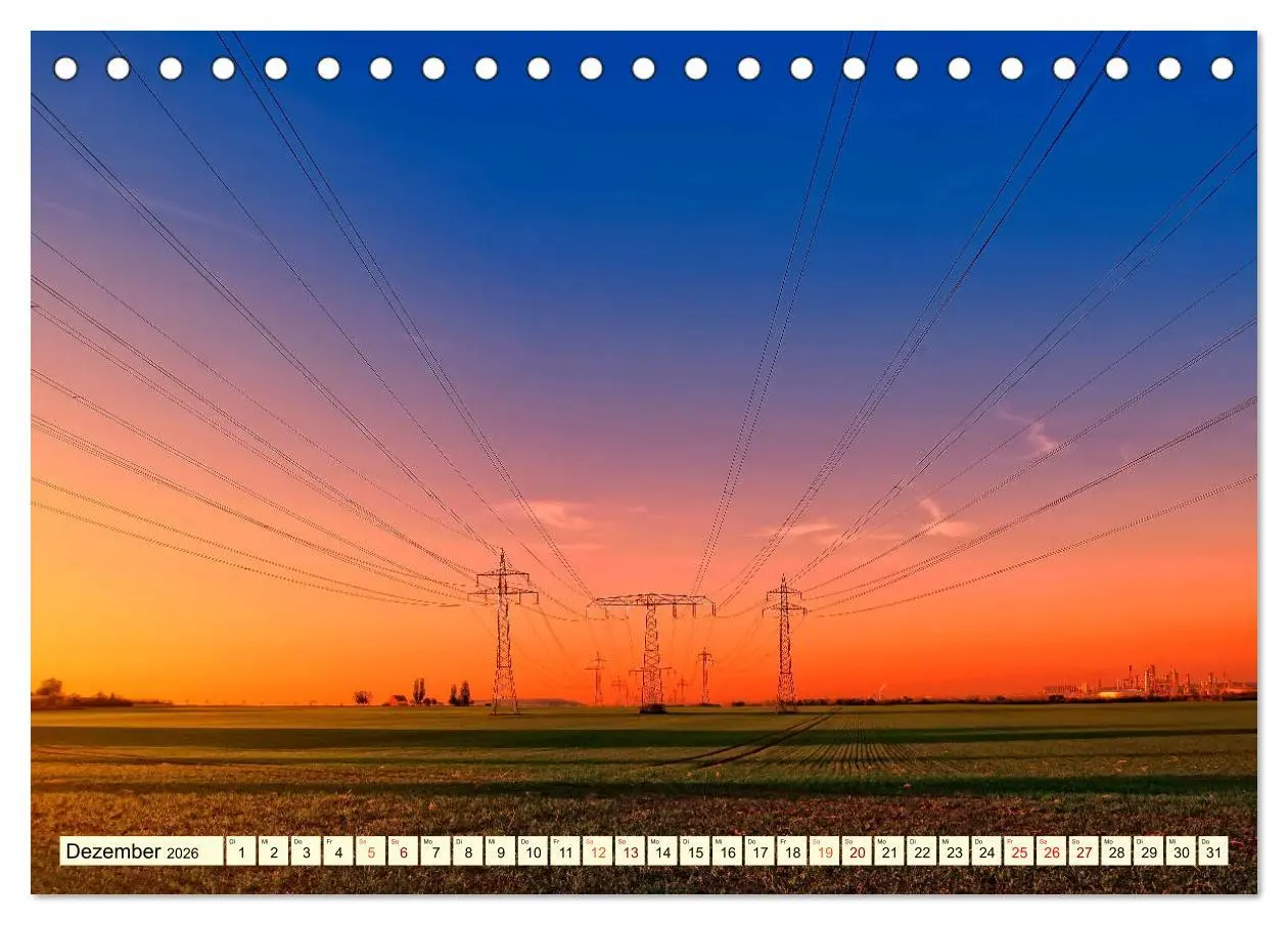 Bild: 9783457920251 | Strommasten - Wege des Stroms (Tischkalender 2026 DIN A5 quer),...