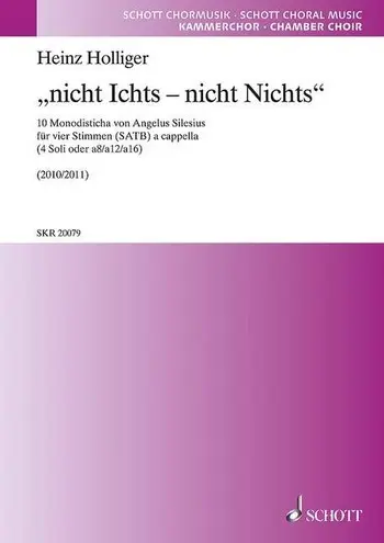Cover: 9790001190251 | nicht Ichts - nicht Nichts | 10 Monodisticha von Angelus Silesius