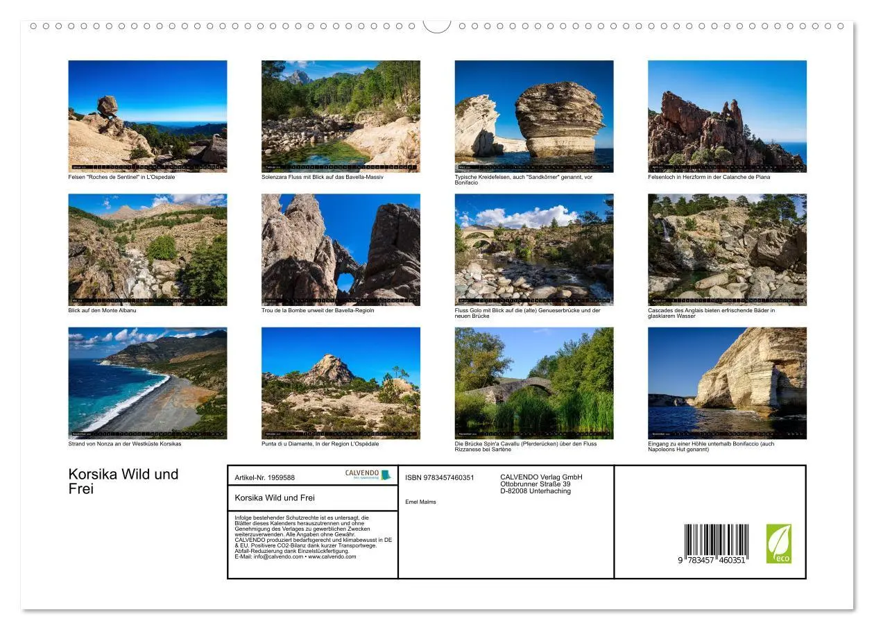 Bild: 9783457460351 | Korsika Wild und Frei (hochwertiger Premium Wandkalender 2026 DIN...