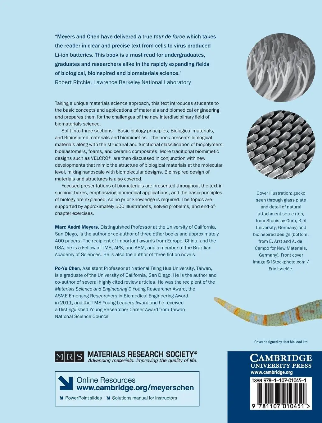 Rückseite: 9781107010451 | Biological Materials Science | Marc André Meyers (u. a.) | Buch | 2014