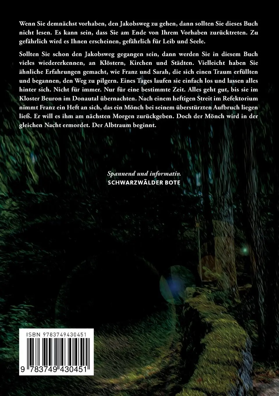 Rückseite: 9783749430451 | Albtraum Jakobsweg | Nigra sum sed formosa | Herbert Noack | Buch