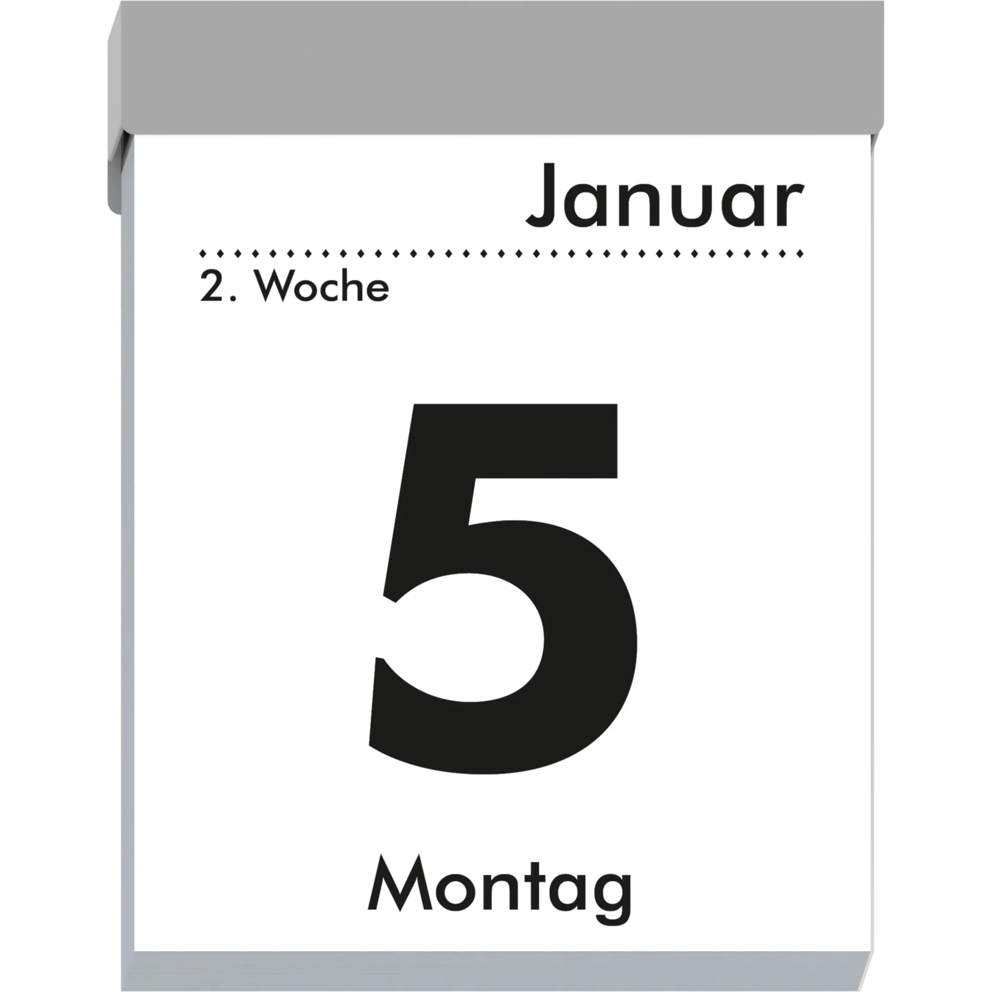 Bild: 4069095000551 | Zettler Tagesabreißkalender M 2026 5,4x7,2 cm Bürokalender 1 Tag...
