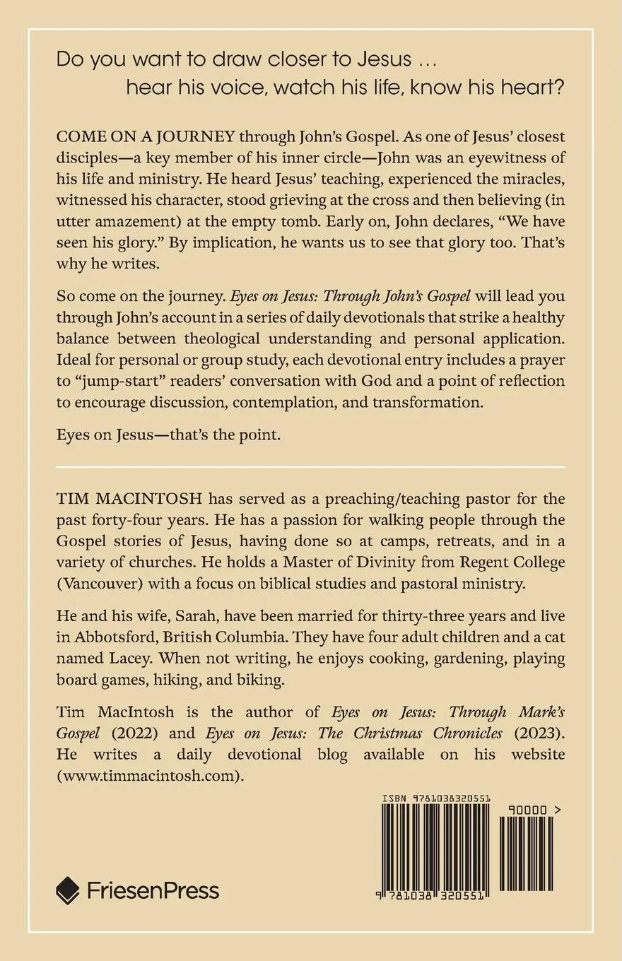 Rückseite: 9781038320551 | Eyes on Jesus | Through John's Gospel | Tim Macintosh | Taschenbuch