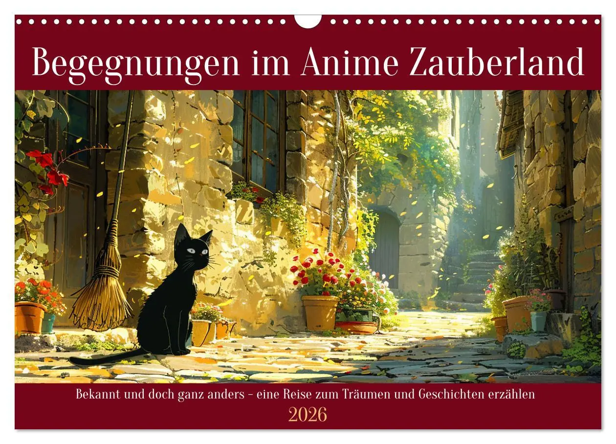 Cover: 9783457440551 | Begegnungen im Anime Zauberland (Wandkalender 2026 DIN A3 quer),...