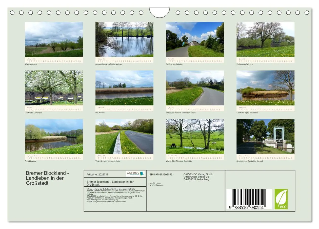 Bild: 9783516080551 | Bremer Blockland - Landleben in der Großstadt (Wandkalender 2026...