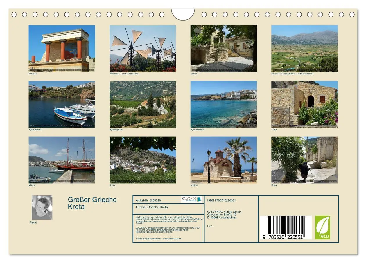 Bild: 9783516220551 | Großer Grieche Kreta (Wandkalender 2026 DIN A4 quer), CALVENDO...