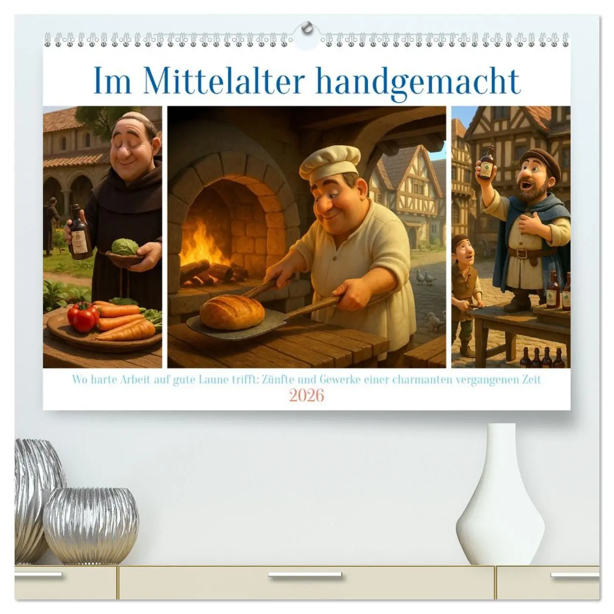 Cover: 9783516600551 | Im Mittelalter handgemacht (hochwertiger Premium Wandkalender 2026...