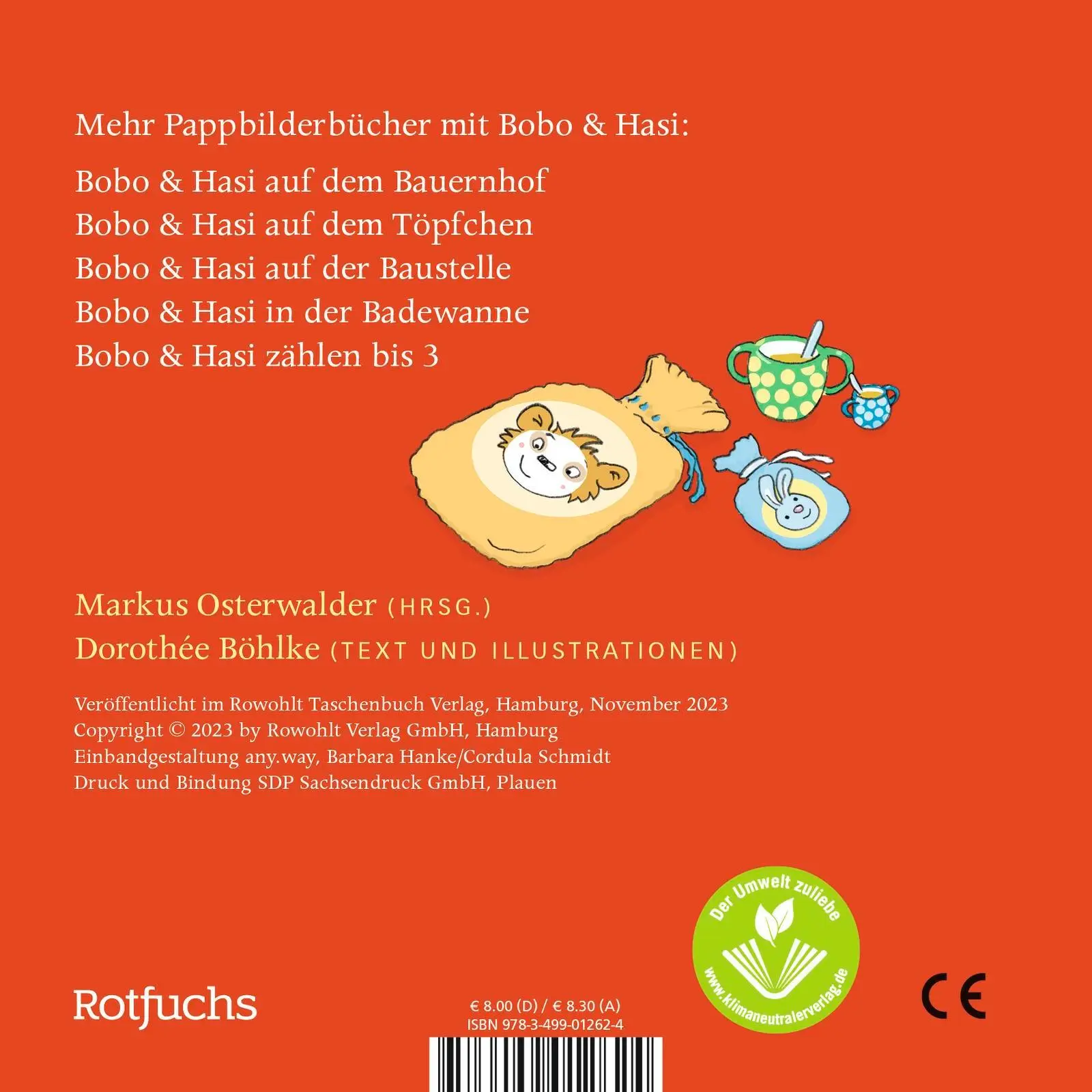 Rückseite: 9783757100551 | Bobo &amp; Hasi sind heute krank | Dorothée Böhlke | Buch | 16 S. | 2024