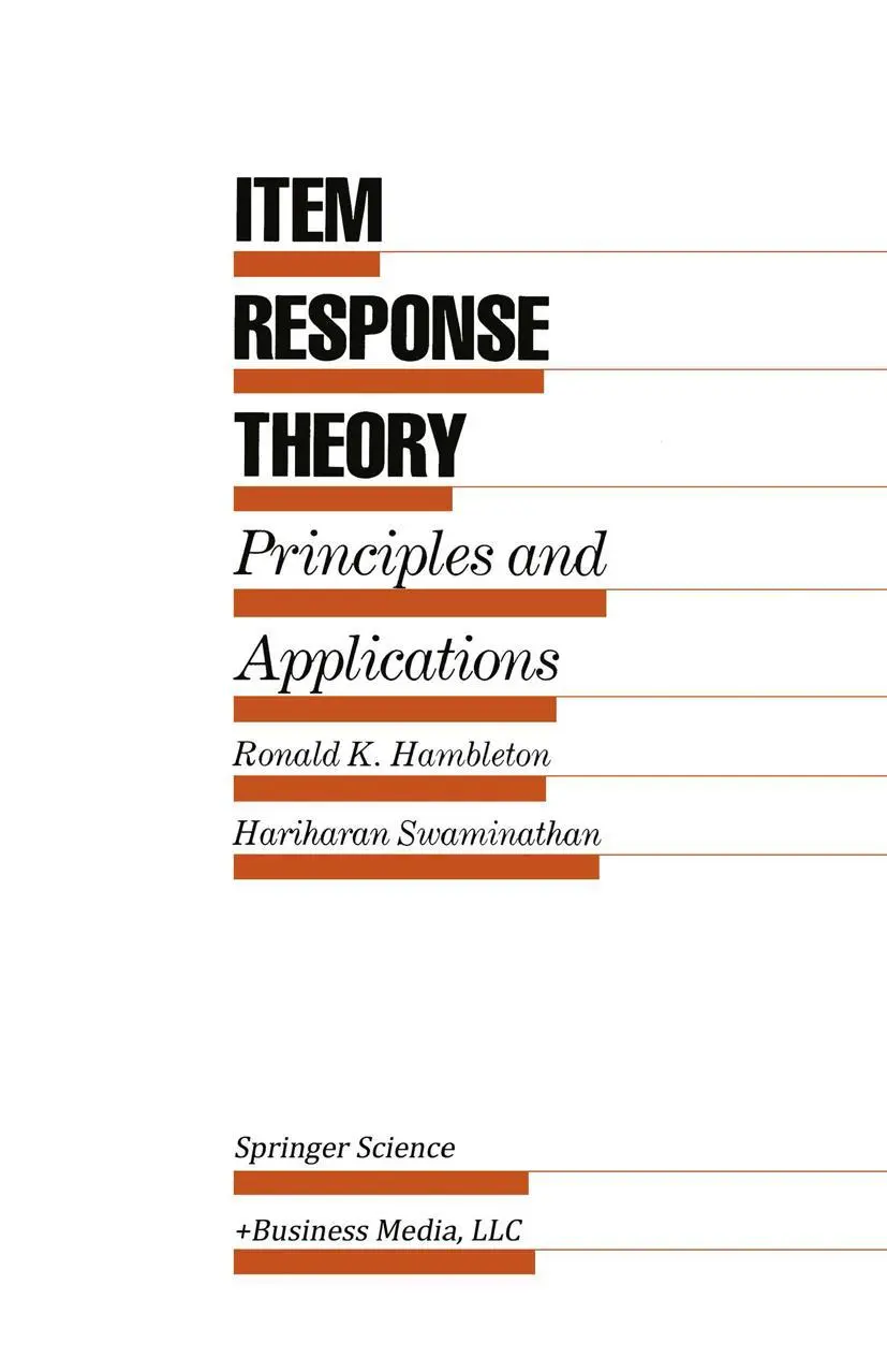 Cover: 9780898380651 | Item Response Theory | Principles and Applications | Buch | xviii