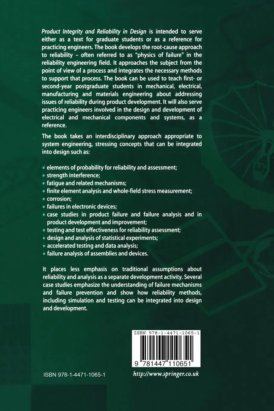 Rückseite: 9781447110651 | Product Integrity and Reliability in Design | Jillian Y. Evans (u. a.)