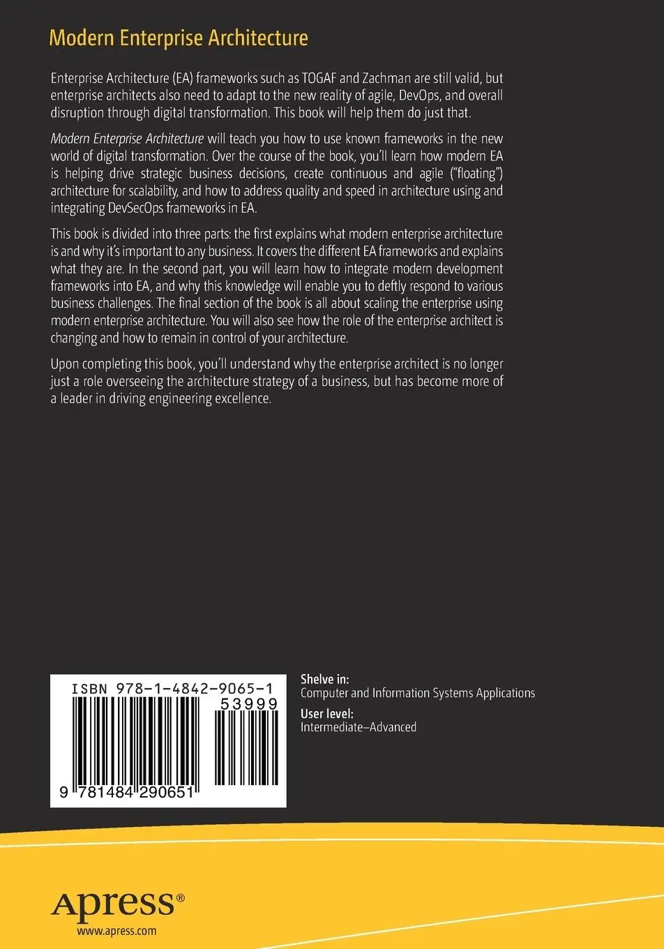 Rückseite: 9781484290651 | Modern Enterprise Architecture | Jeroen Mulder | Taschenbuch | xvii