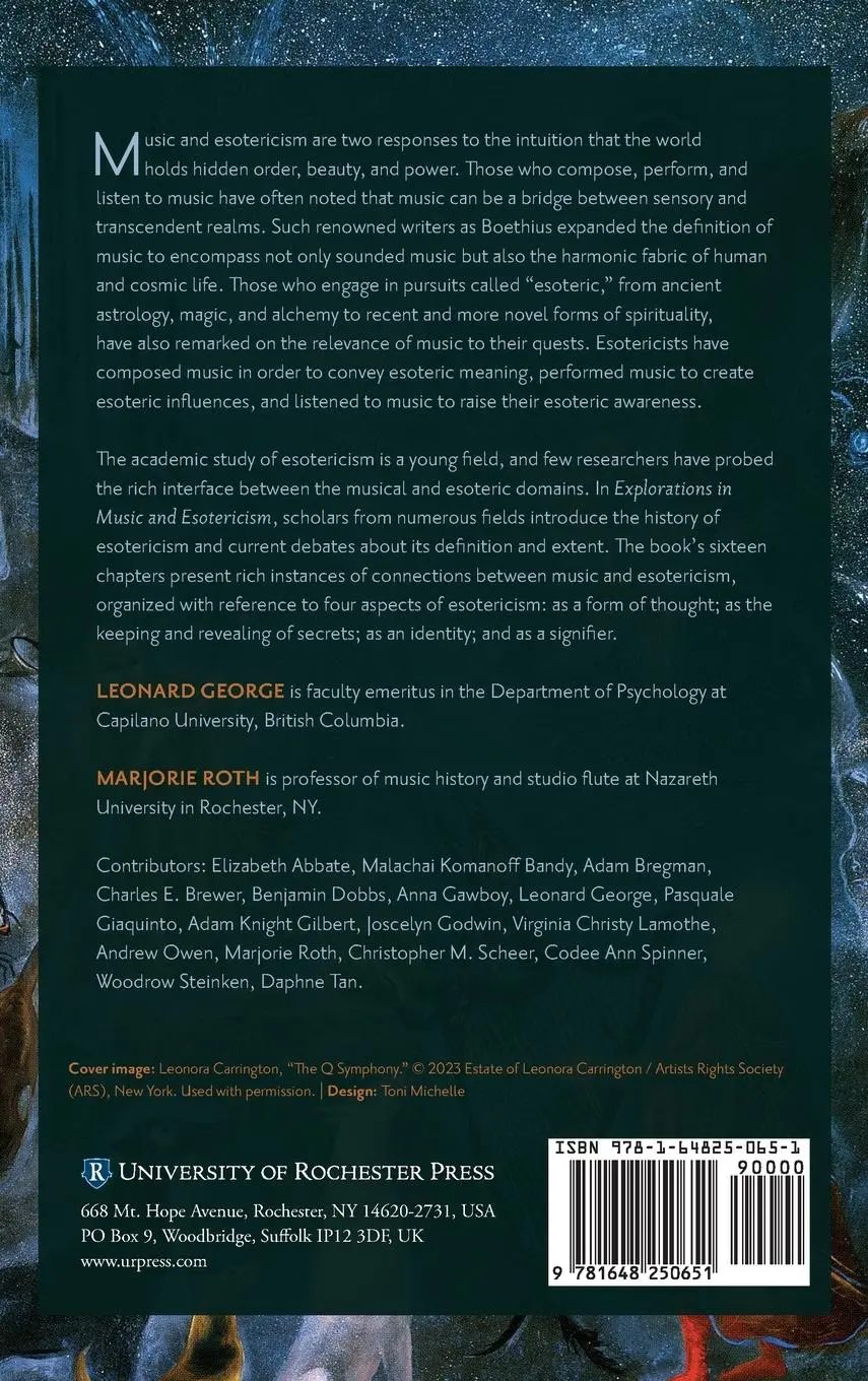Rückseite: 9781648250651 | Explorations in Music and Esotericism | Leonard George (u. a.) | Buch