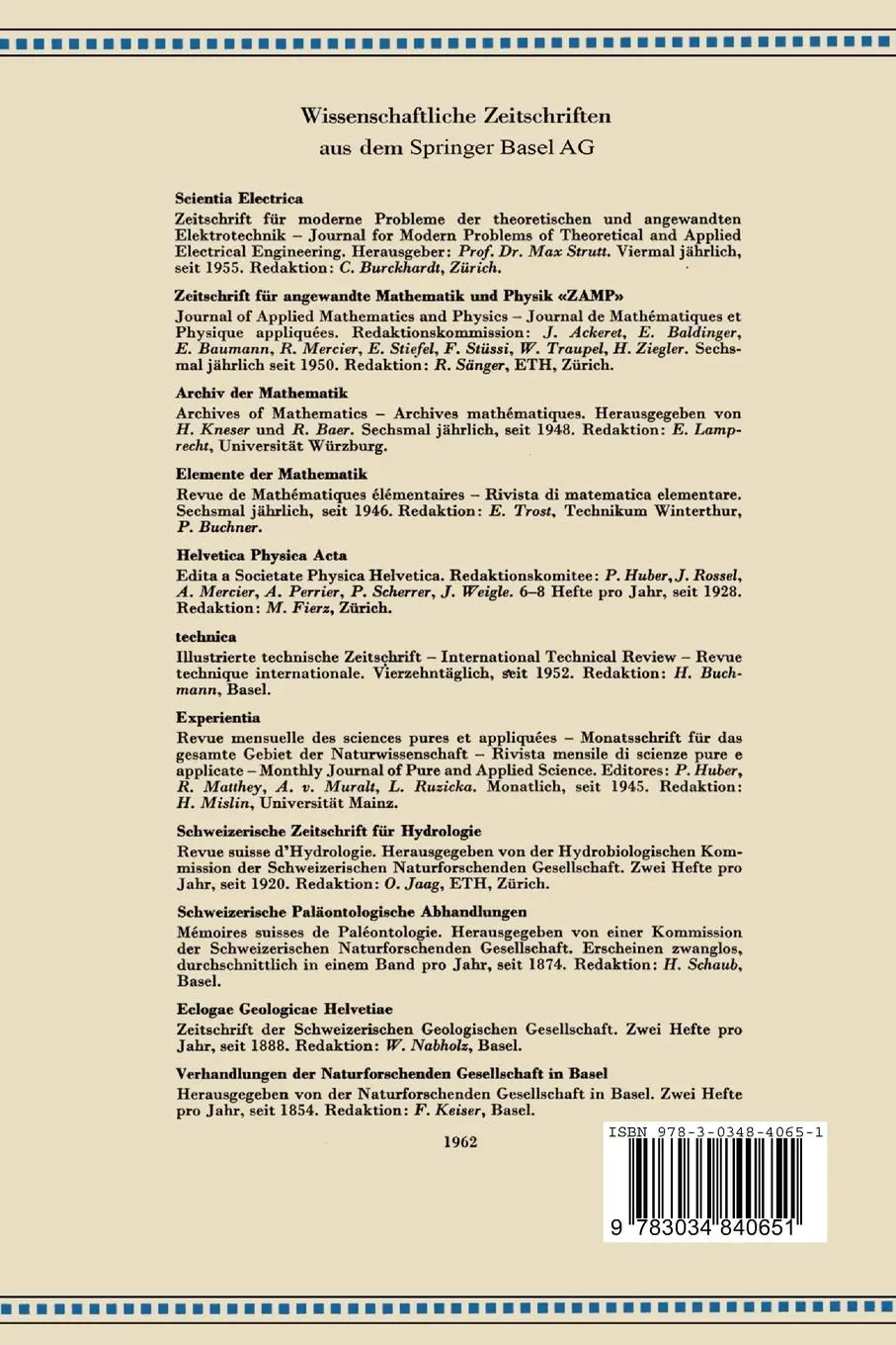 Rückseite: 9783034840651 | Elektrische Maschinen | Rudolf Richter | Taschenbuch | xxviii