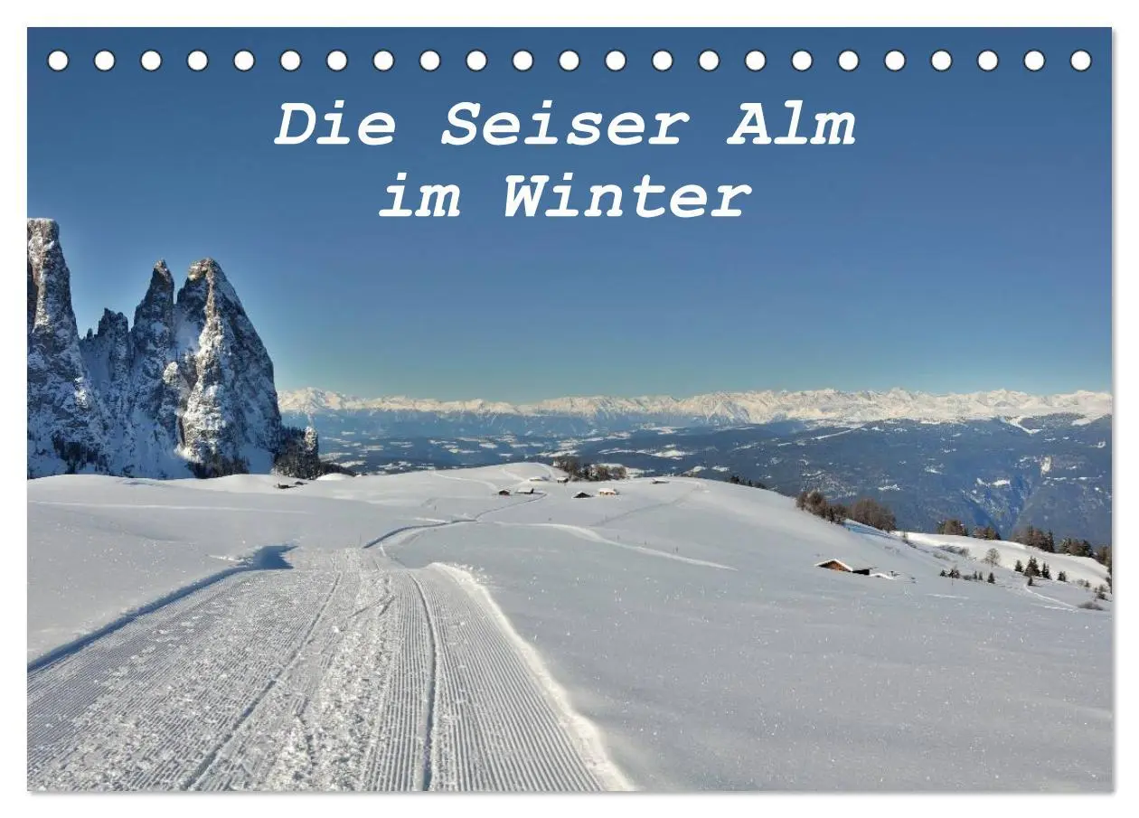 Cover: 9783516140651 | Die Seiser Alm im Winter (Tischkalender 2026 DIN A5 quer), CALVENDO...