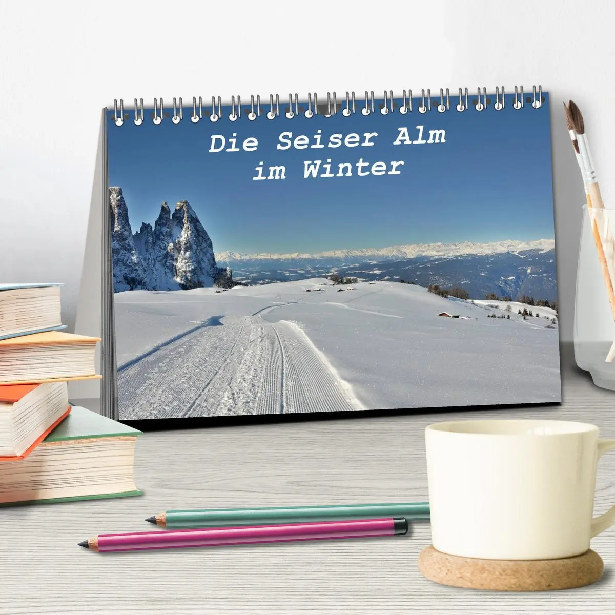Bild: 9783516140651 | Die Seiser Alm im Winter (Tischkalender 2026 DIN A5 quer), CALVENDO...