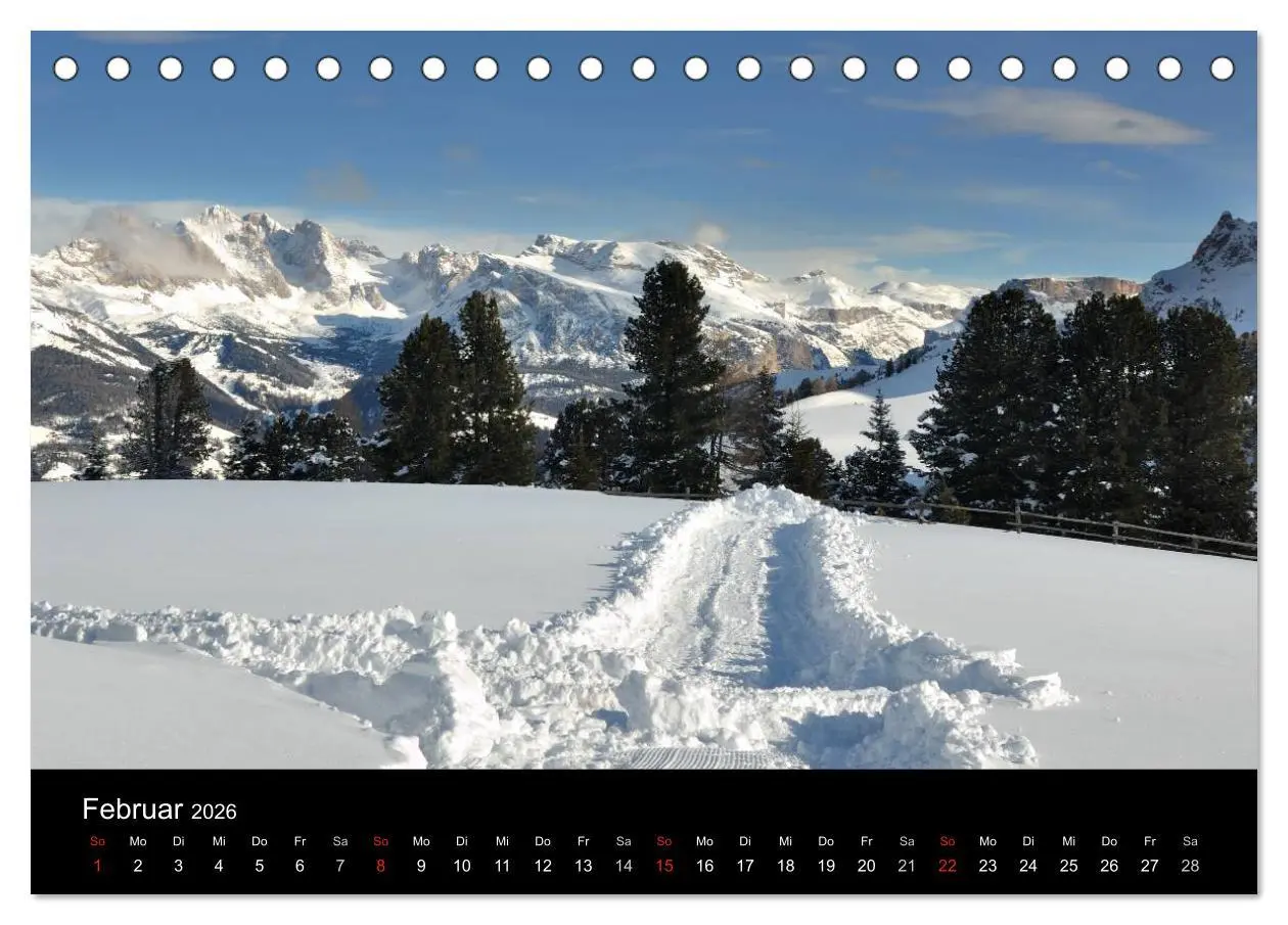 Bild: 9783516140651 | Die Seiser Alm im Winter (Tischkalender 2026 DIN A5 quer), CALVENDO...