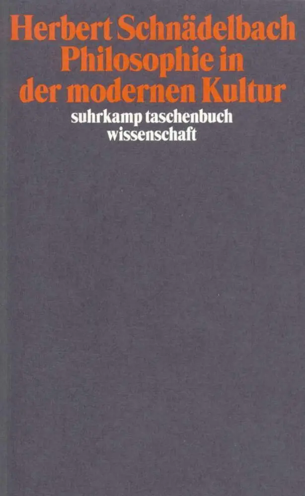 Cover: 9783518290651 | Philosophie in der modernen Kultur | Herbert Schnädelbach | Buch