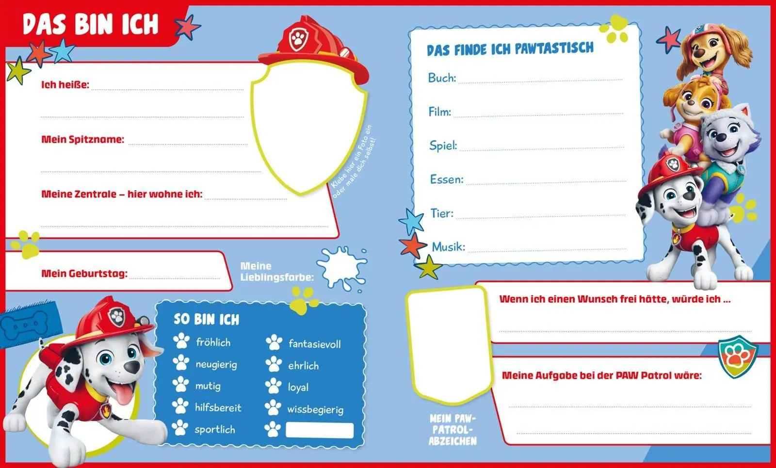 Bild: 9783845130651 | PAW Patrol Mitmachbuch: Mein Freundebuch | Buch | 64 S. | Deutsch