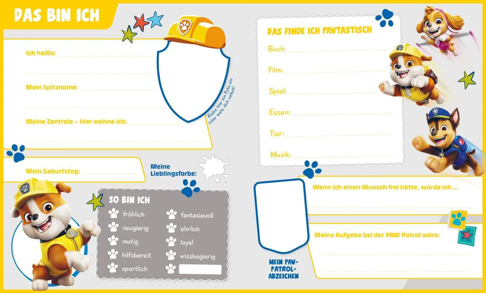 Bild: 9783845130651 | PAW Patrol Mitmachbuch: Mein Freundebuch | Buch | 64 S. | Deutsch