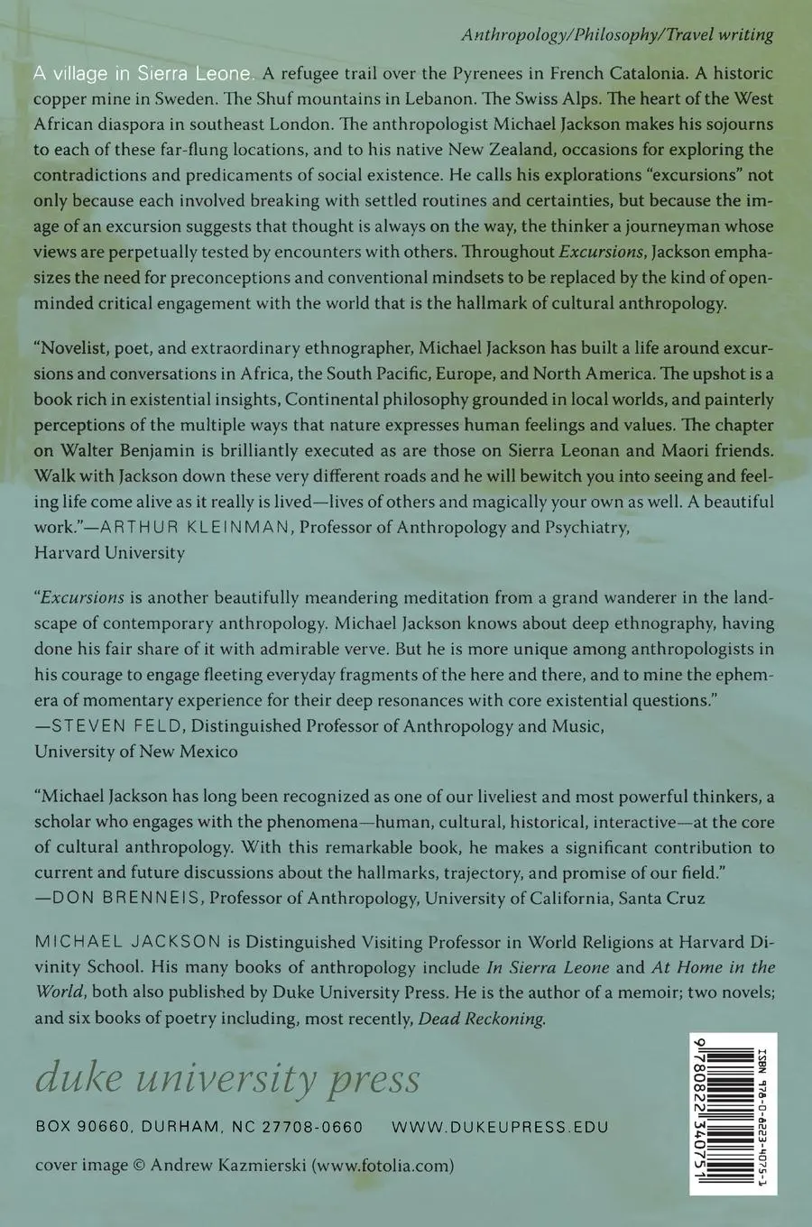 Rückseite: 9780822340751 | Excursions | Michael Jackson | Taschenbuch | Englisch | 2007