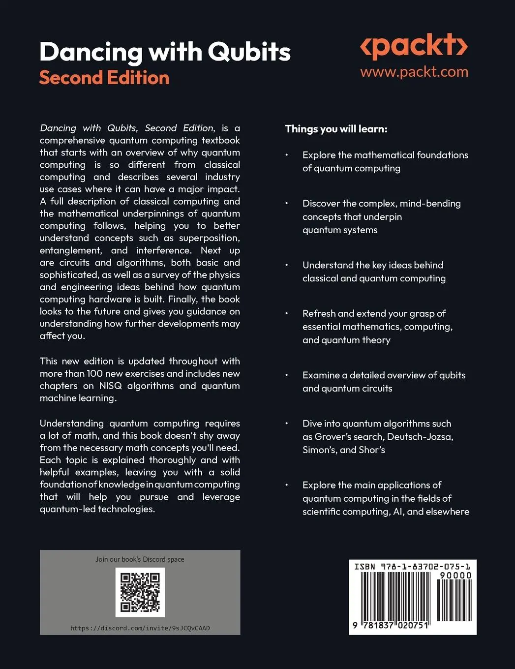 Rückseite: 9781837020751 | Dancing with Qubits - Second Edition | Robert S. Sutor | Buch | 2024