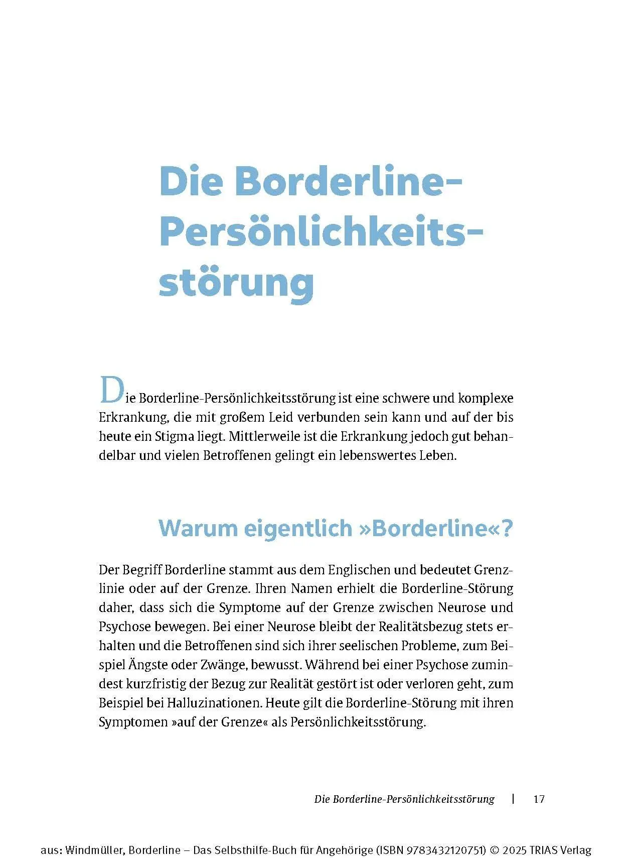 Bild: 9783432120751 | Borderline - Das Selbsthilfe-Buch für Angehörige | Christa Windmüller