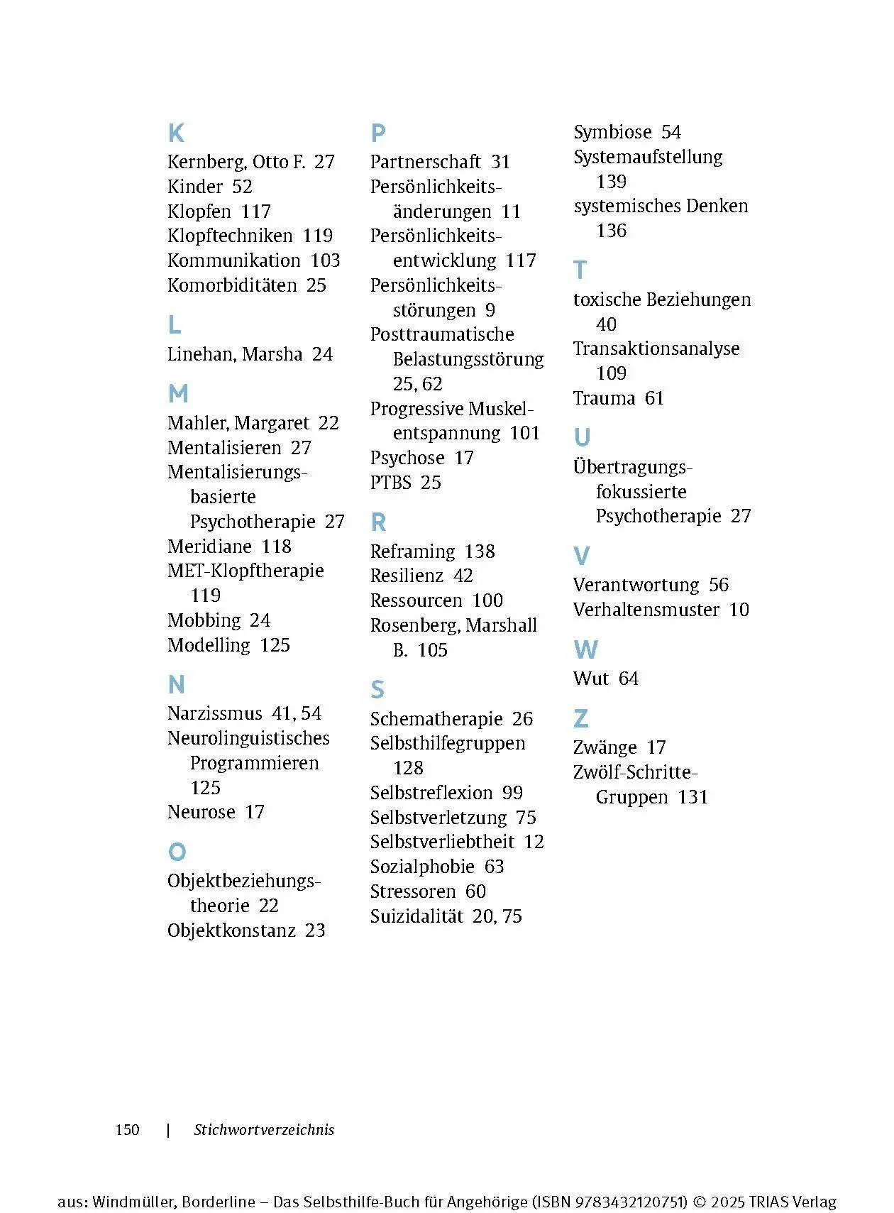Bild: 9783432120751 | Borderline - Das Selbsthilfe-Buch für Angehörige | Christa Windmüller
