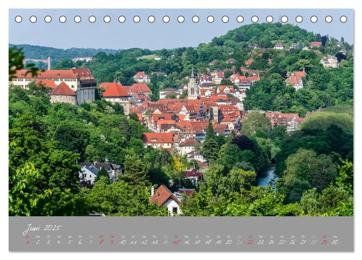 Bild: 9783435570751 | Zwölf Monate in Tübingen (Tischkalender 2025 DIN A5 quer), CALVENDO...