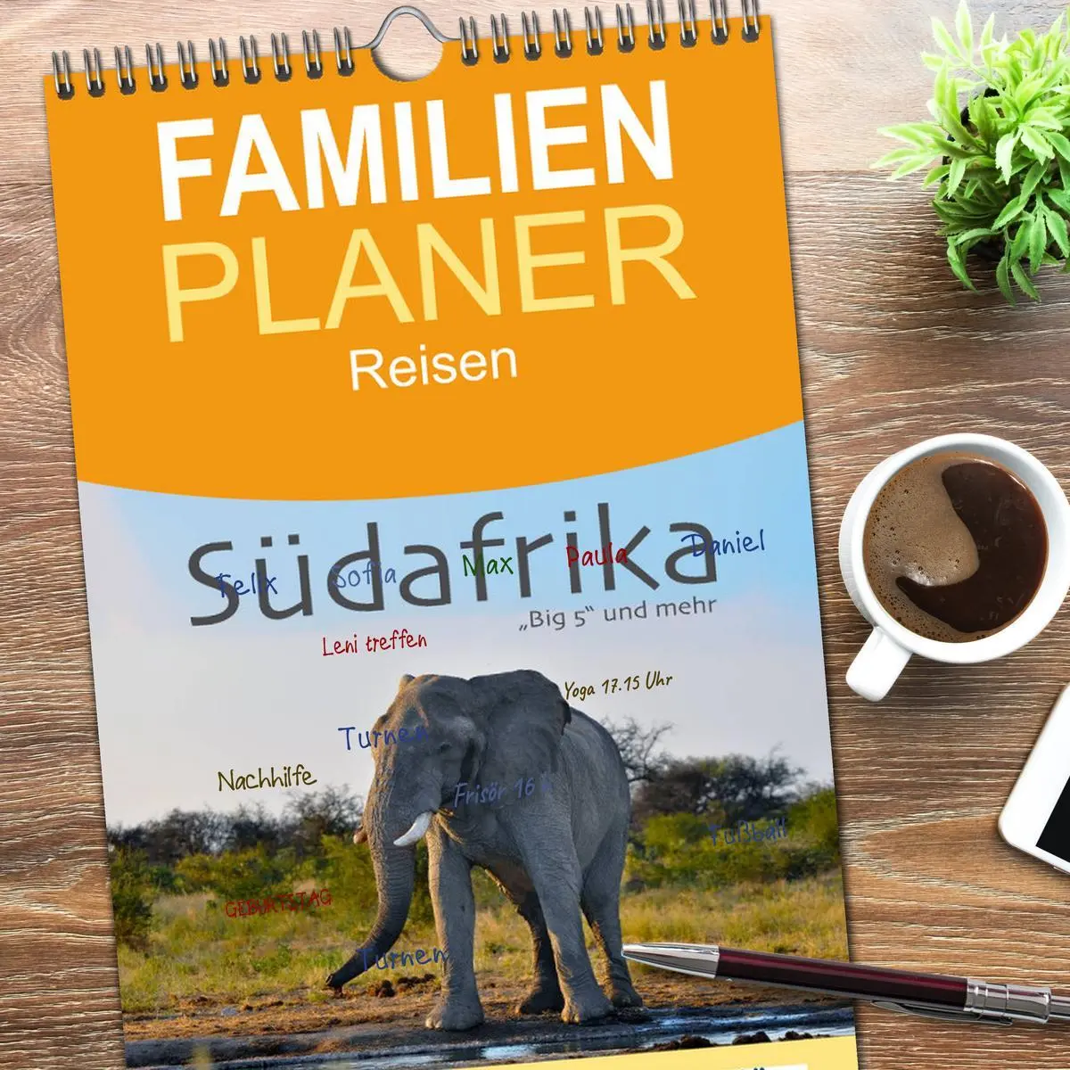 Bild: 9783516510751 | Familienplaner 2026 - Südafrika - Big 5 und mehr mit 5 Spalten...