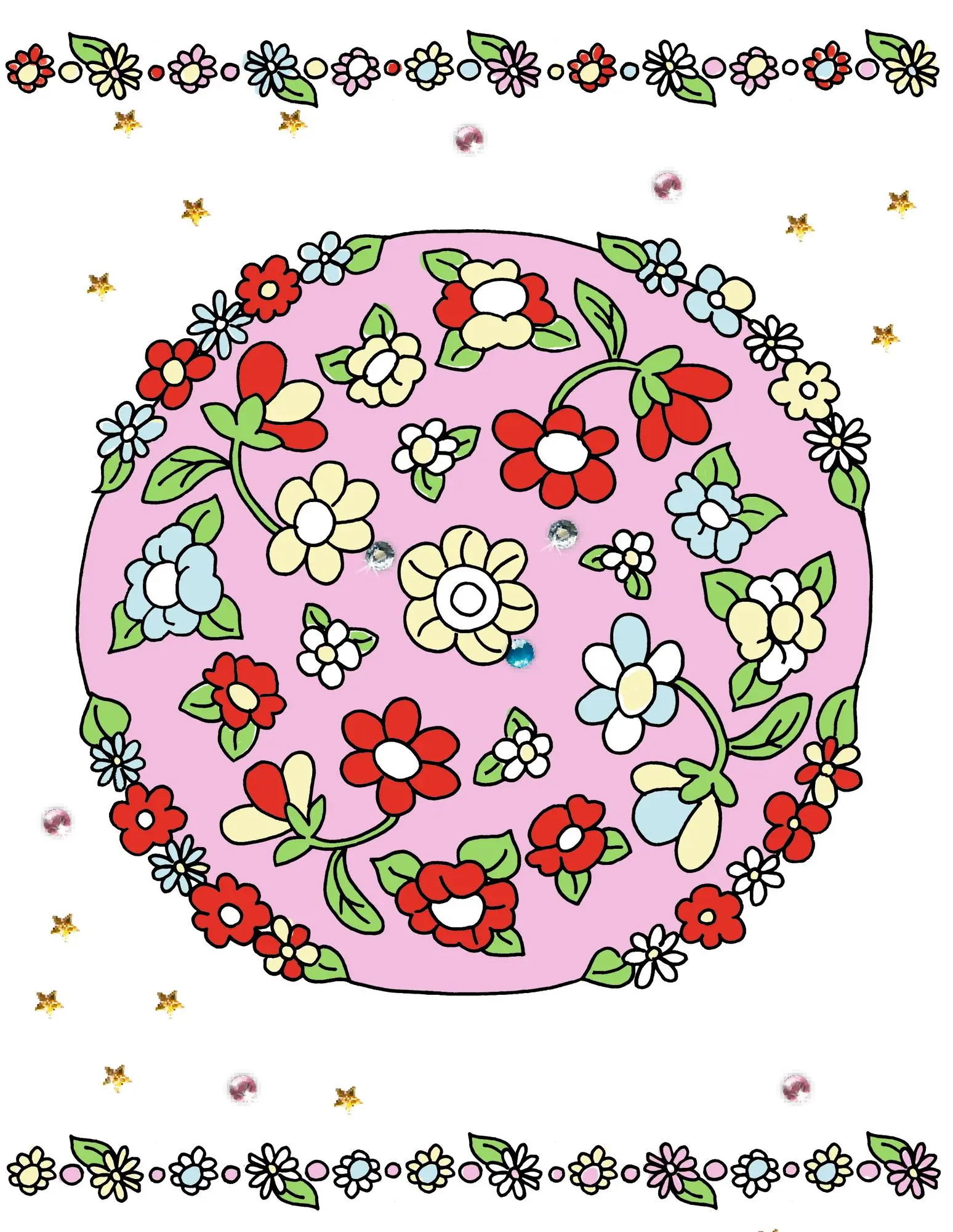 Bild: 9783649650751 | Malblock mit Glitzersteinchen: Mandalas | Monika Finsterbusch | Buch