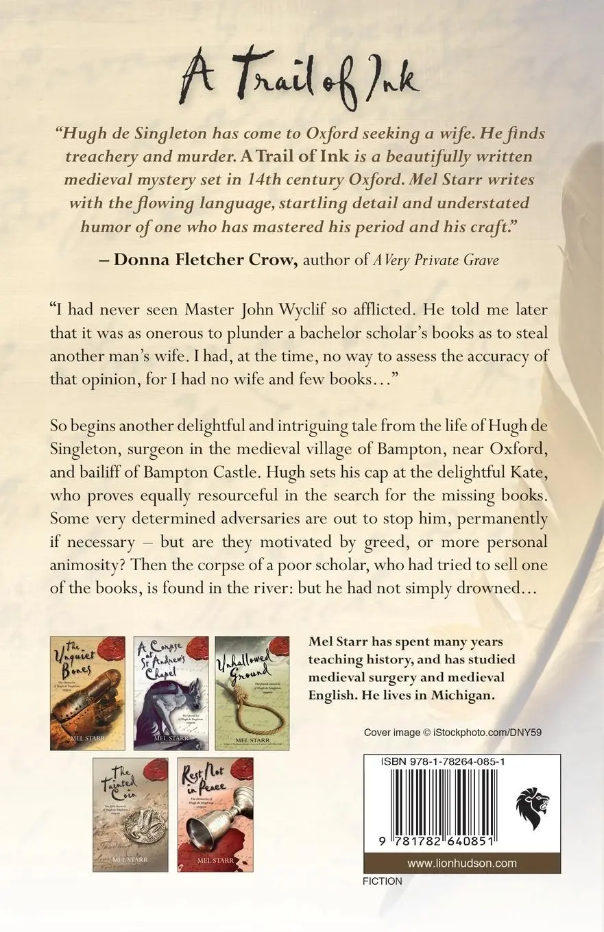 Rückseite: 9781782640851 | A Trail of Ink | Mel Starr | Taschenbuch | Kartoniert / Broschiert