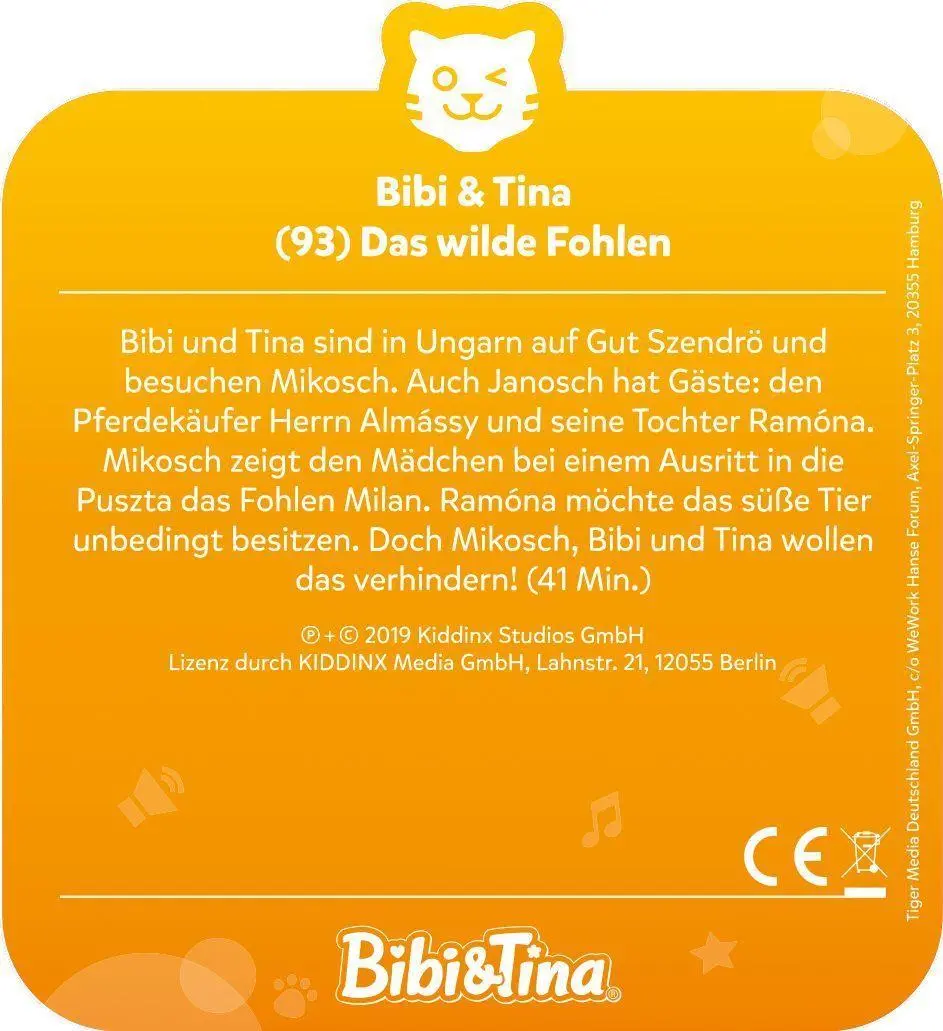 Bild: 4260535480951 | tigercard - Bibi &amp; Tina - Folge 93: Das wilde Fohlen | Deutsch | 2019