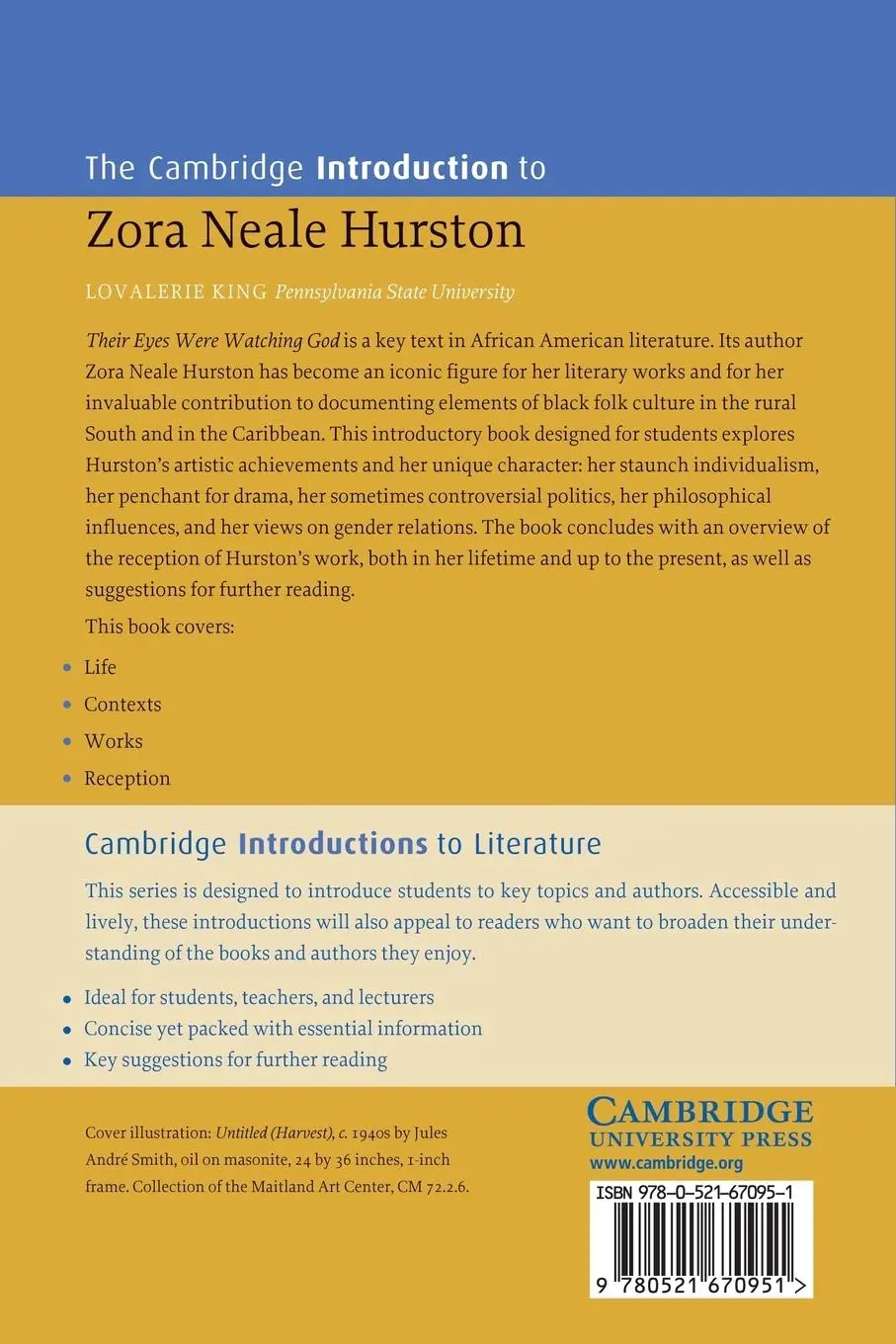 Rückseite: 9780521670951 | The Cambridge Introduction to Zora Neale Hurston | Lovalerie King