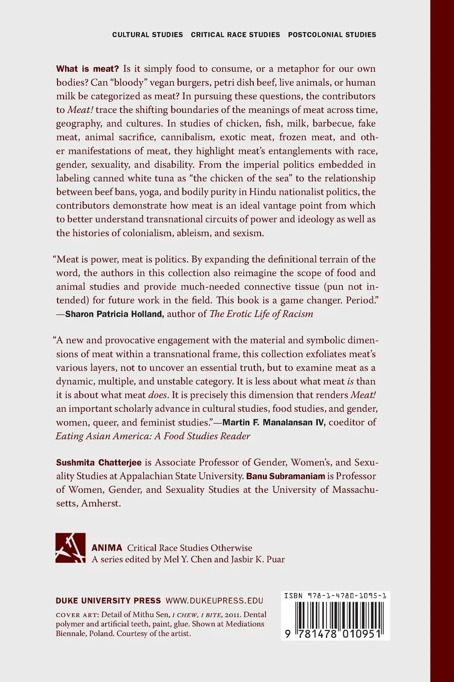 Rückseite: 9781478010951 | Meat! | A Transnational Analysis | Sushmita Chatterjee | Taschenbuch