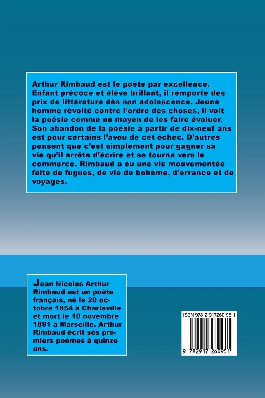 Rückseite: 9782917260951 | Poésies | Arthur Rimbaud | Taschenbuch | Kartoniert / Broschiert
