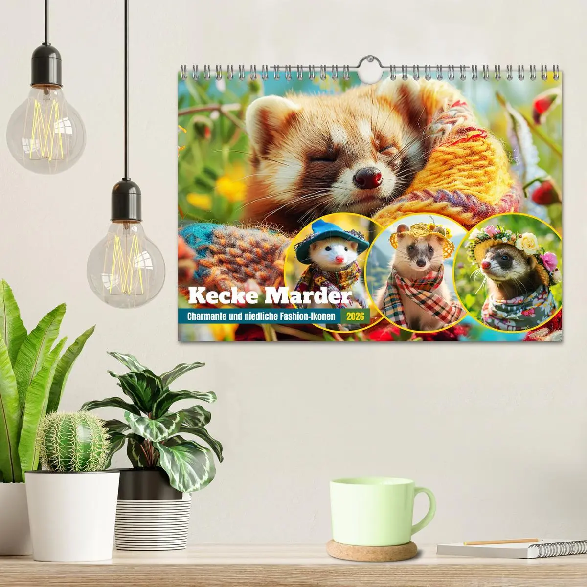 Bild: 9783457330951 | Kecke Marder. Charmante und niedliche Fashion-Ikonen (Wandkalender...