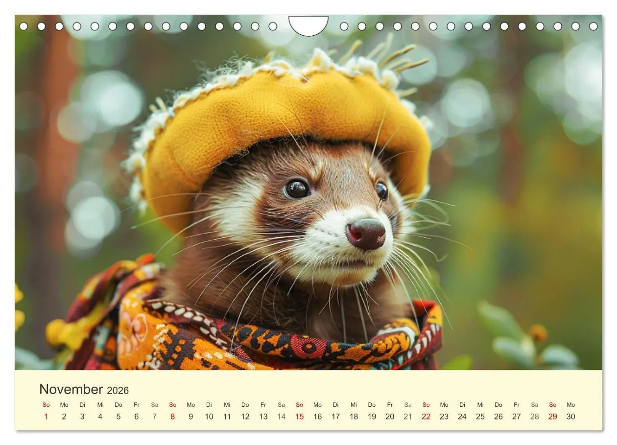 Bild: 9783457330951 | Kecke Marder. Charmante und niedliche Fashion-Ikonen (Wandkalender...