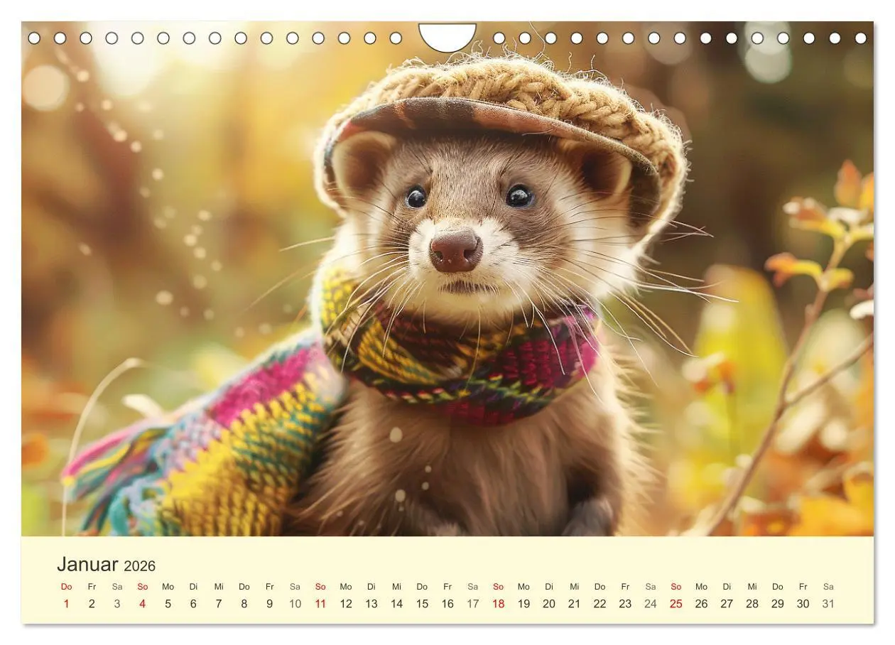 Bild: 9783457330951 | Kecke Marder. Charmante und niedliche Fashion-Ikonen (Wandkalender...