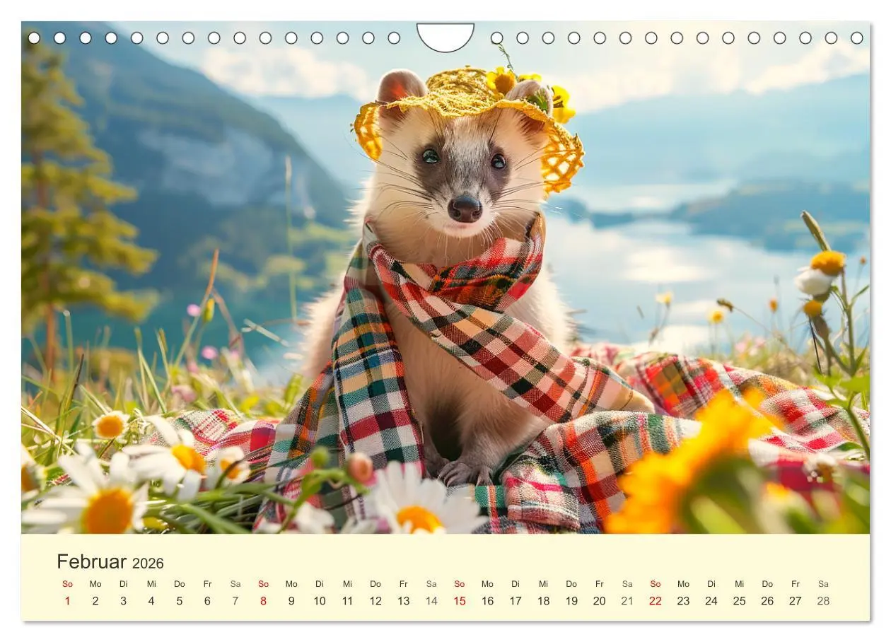 Bild: 9783457330951 | Kecke Marder. Charmante und niedliche Fashion-Ikonen (Wandkalender...