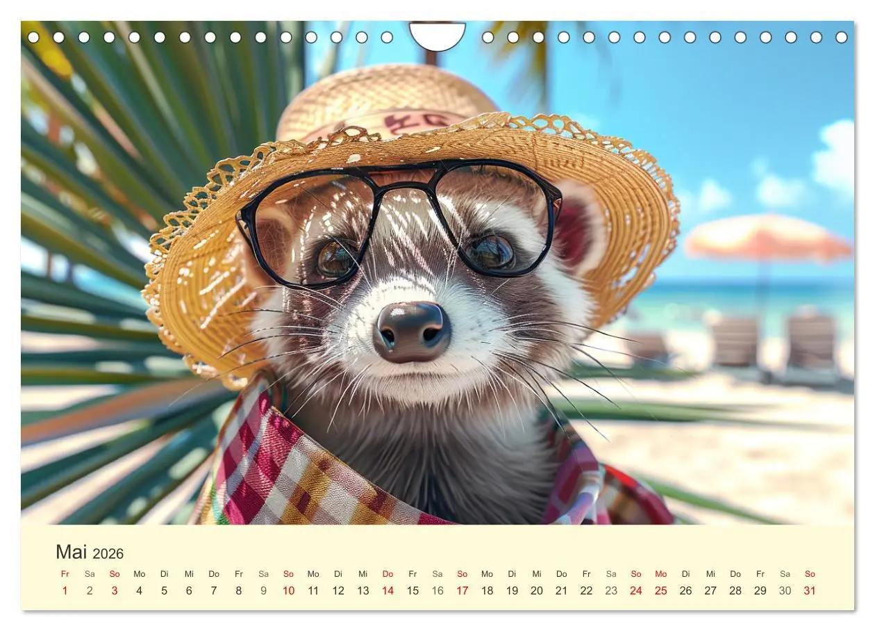 Bild: 9783457330951 | Kecke Marder. Charmante und niedliche Fashion-Ikonen (Wandkalender...