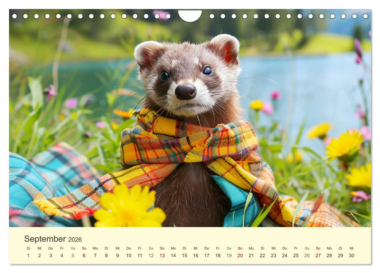 Bild: 9783457330951 | Kecke Marder. Charmante und niedliche Fashion-Ikonen (Wandkalender...