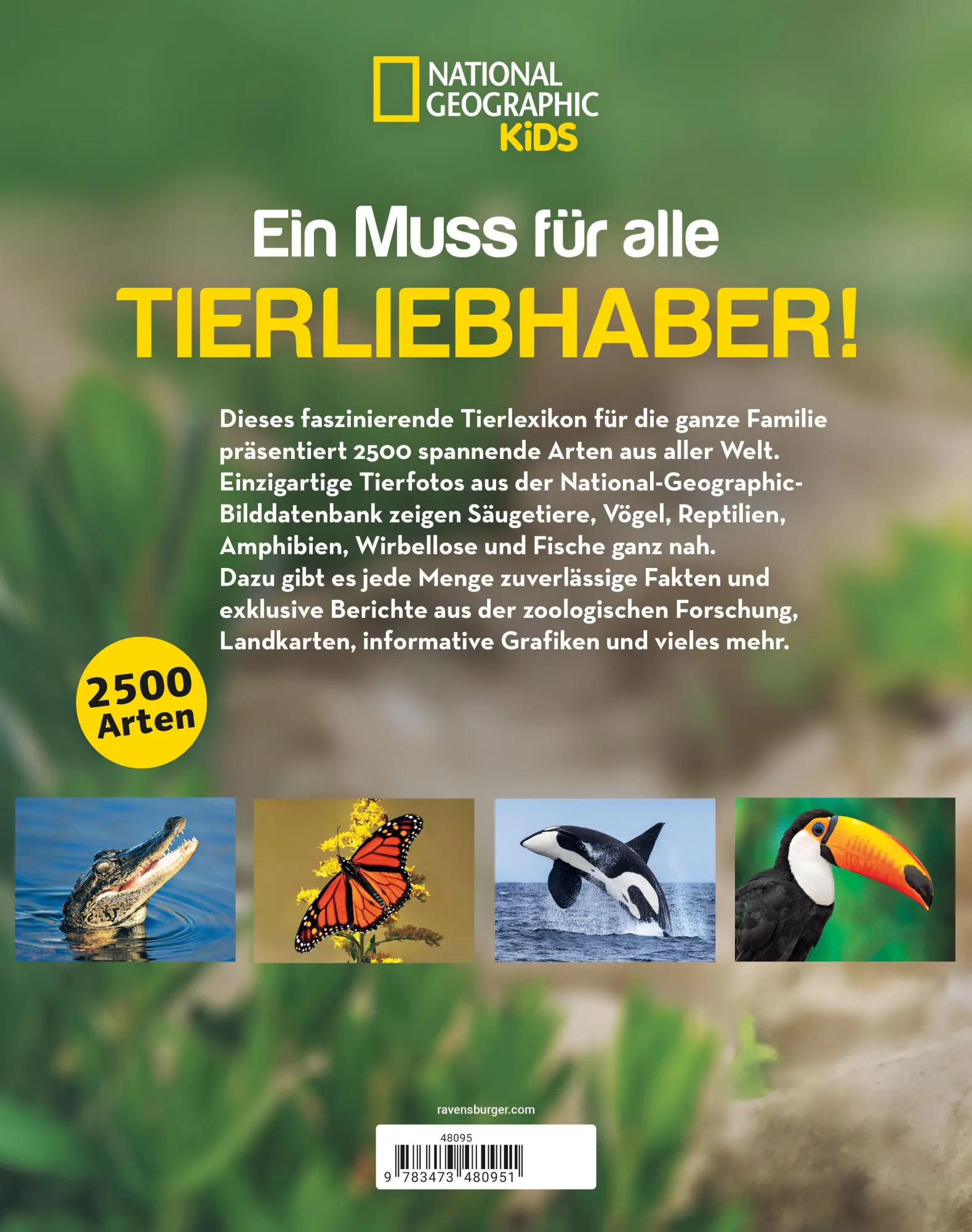 Rückseite: 9783473480951 | National Geographic Kids - Lexikon der Tiere | Anette Ostländer | Buch