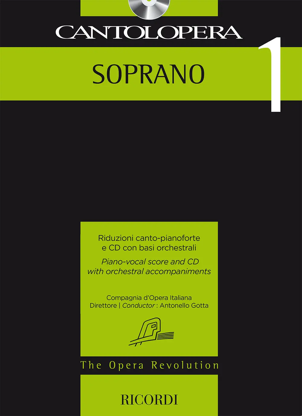 Cover: 9790041410951 | Cantolopera 1: soprano | Cantolopera (ricordi) | Buch + CD | 2017
